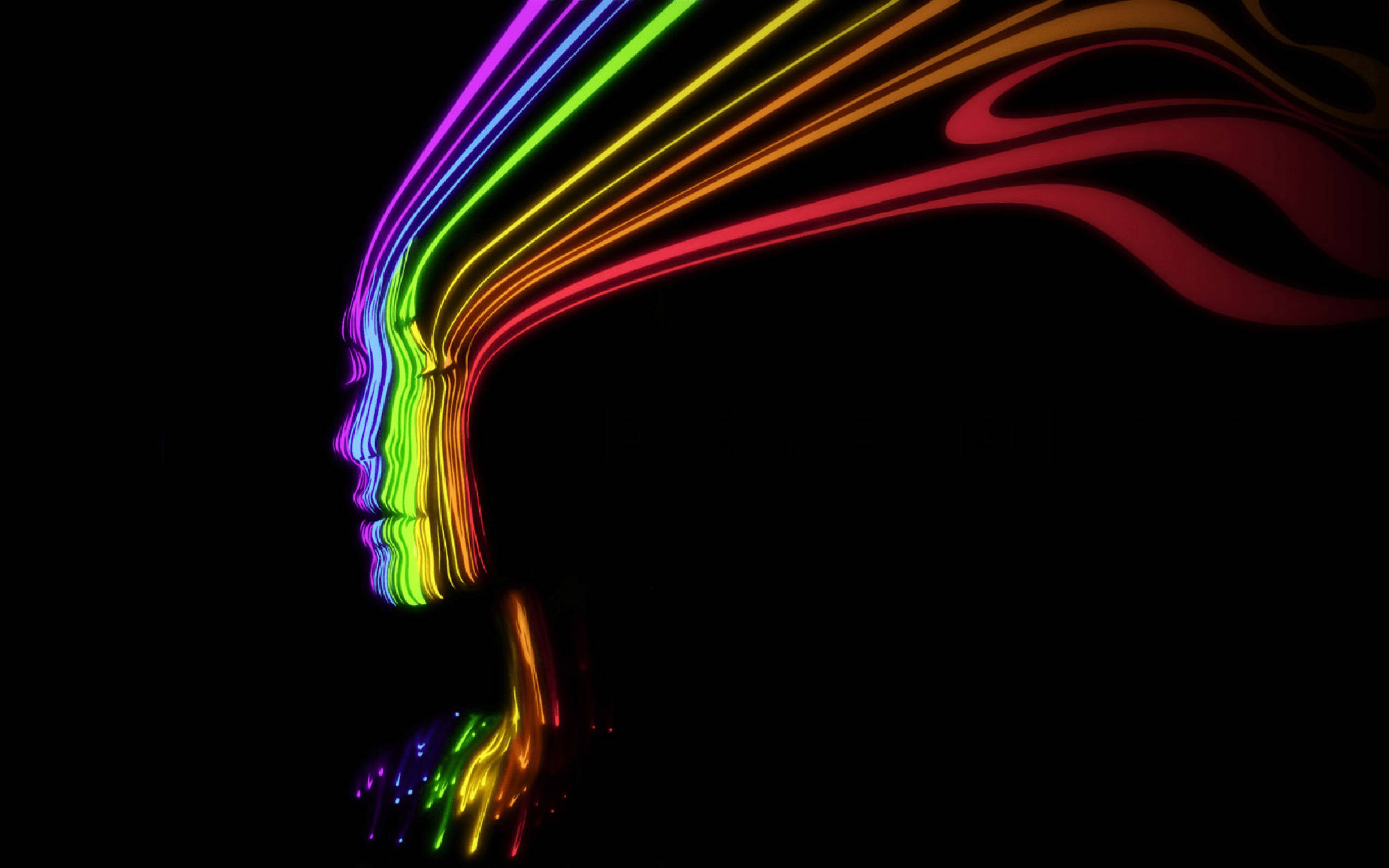 Trippy mørk estetisk kvinneansikt Bakgrunner