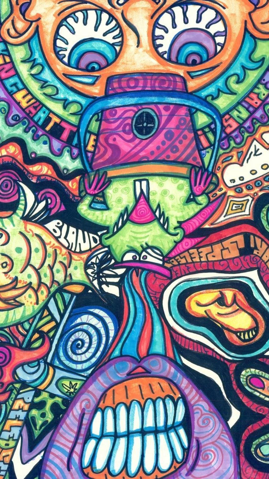 Trippy Telefon Abstrakt Bakgrunner