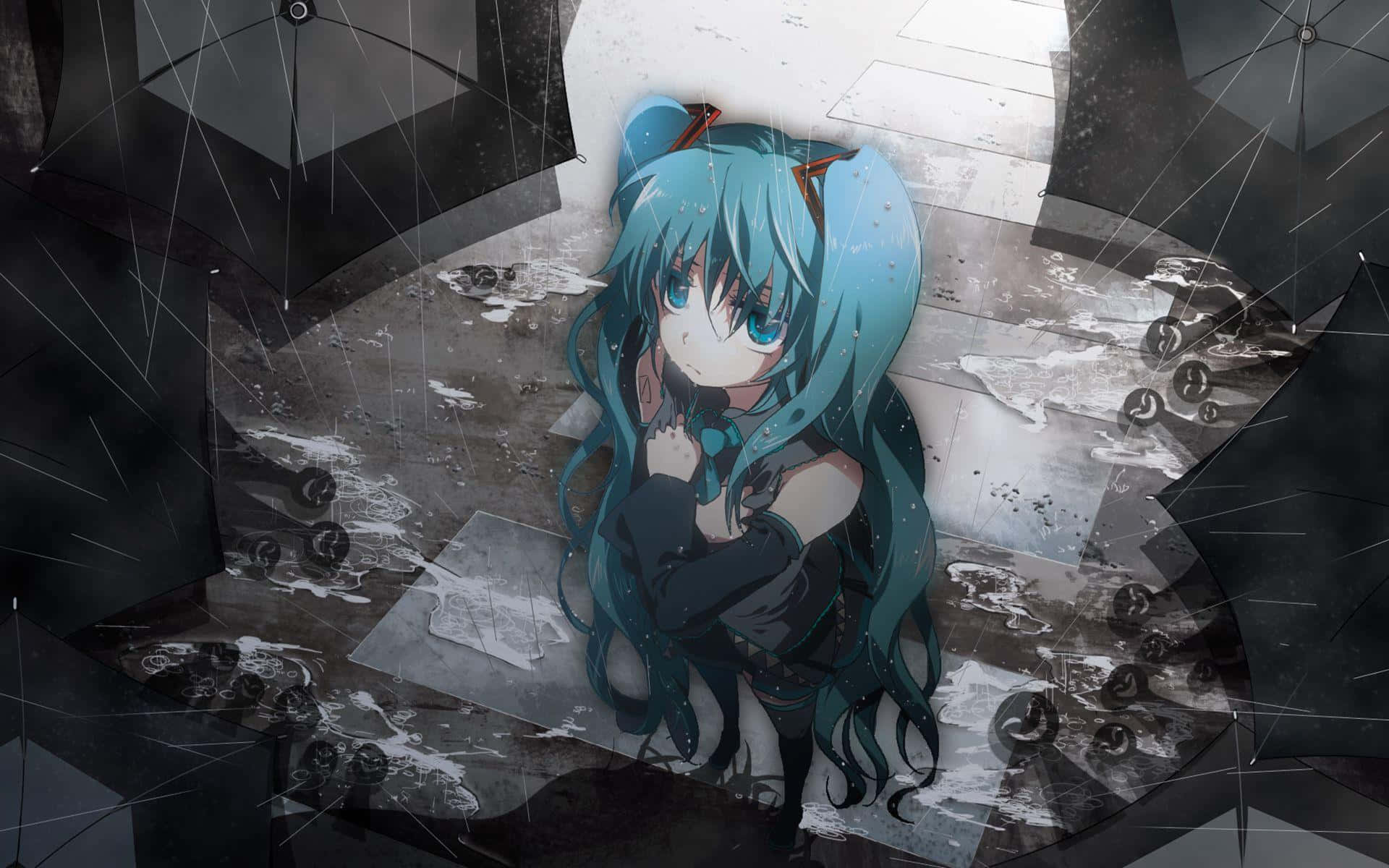 Trist anime-bakgrunn Bakgrunner