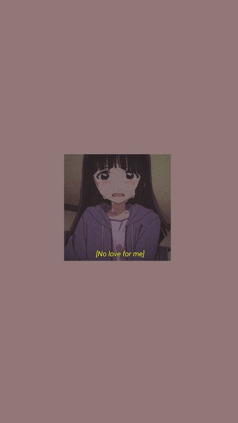 Trist animejente med søt estetikk Bakgrunner