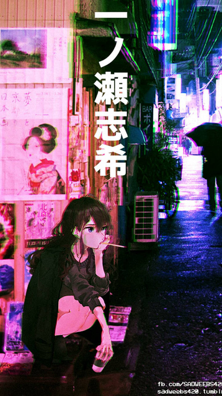 Trist animejente i japansk byestetikk Bakgrunner