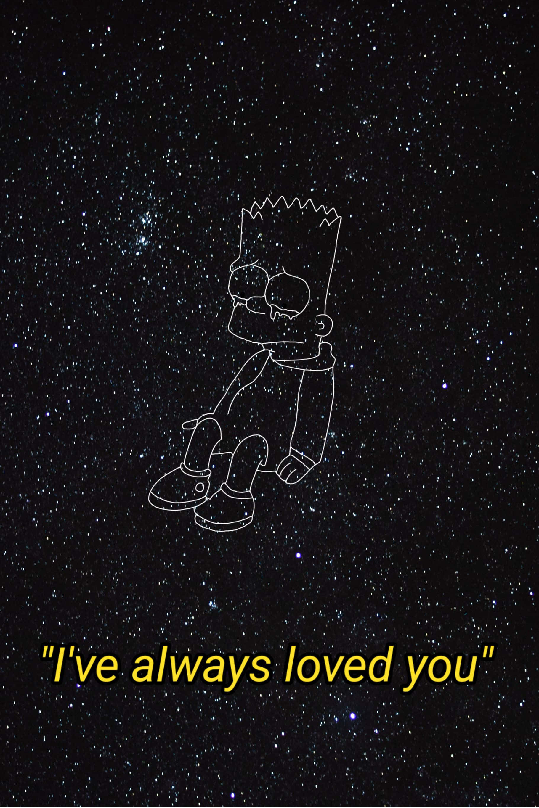 Trist Bart Simpson stjernebilde Bakgrunner