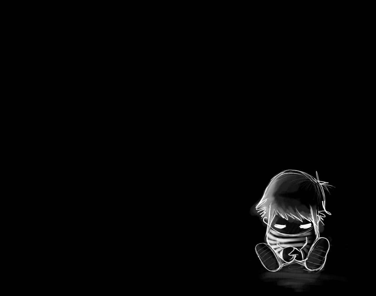 Trist emo-jente tegning bakgrunn Bakgrunner