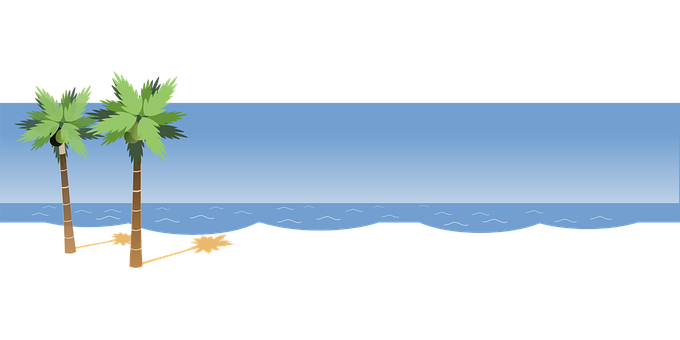 Tropisk strand vektorillustrasjon Bakgrunner