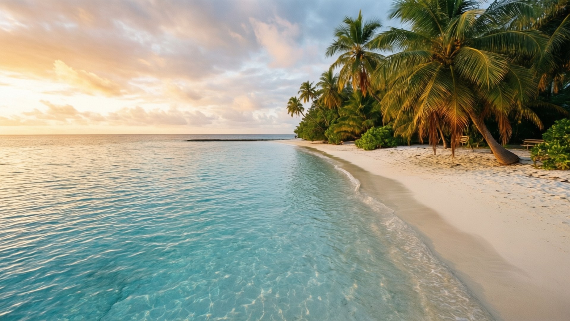 Tropisk Strandparadis Bakgrunner