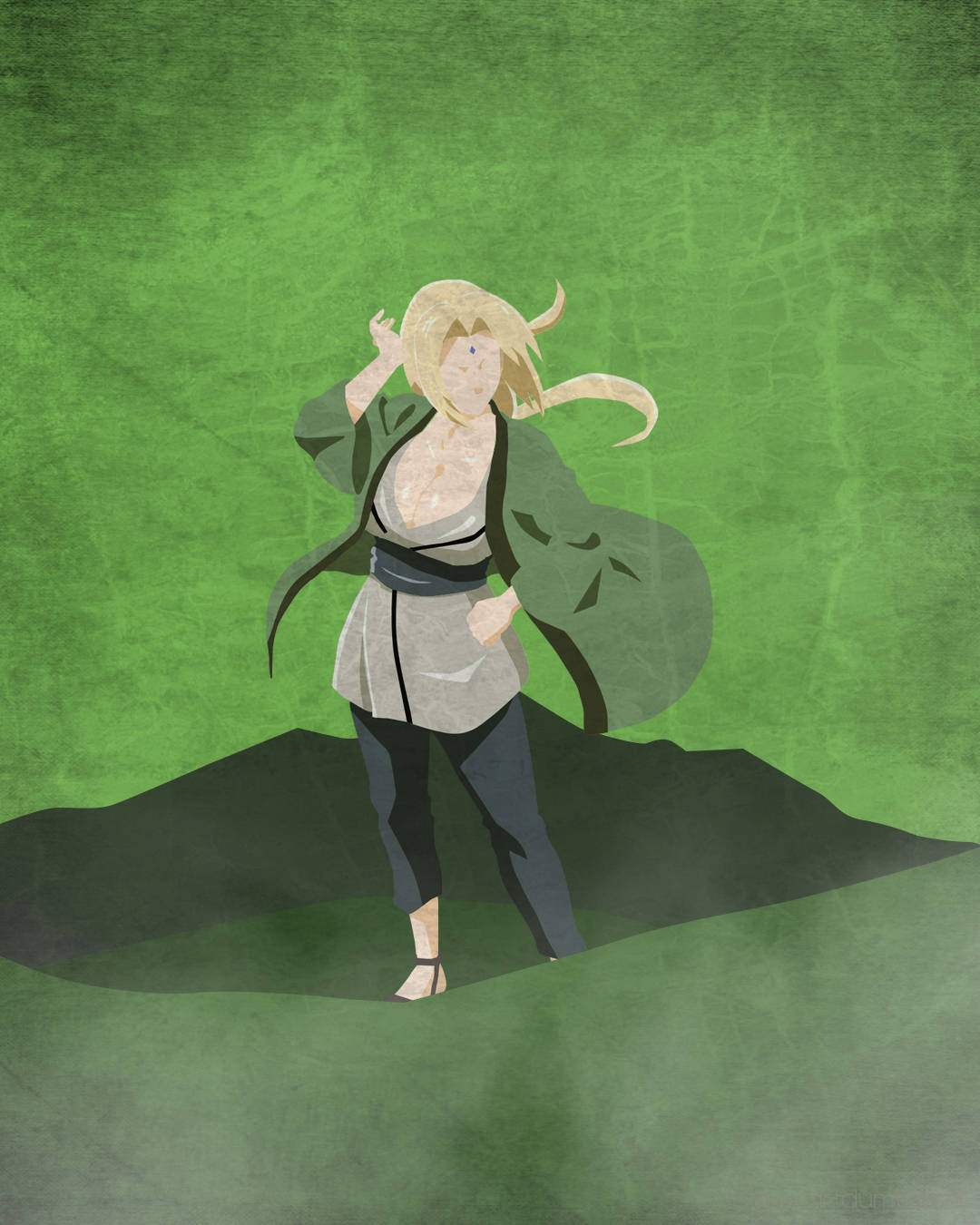 Tsunade Minimalistisk Fanart Bakgrunner