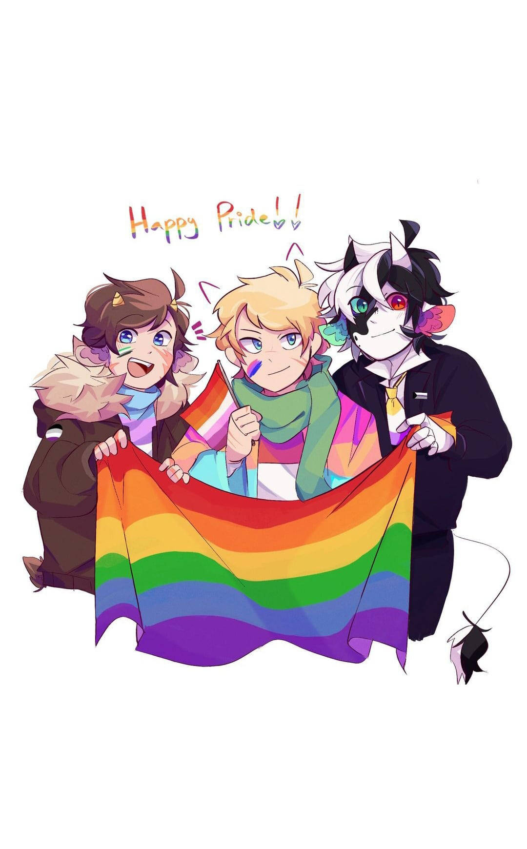 Tubbo Happy Pride Kunstverk Bakgrunner