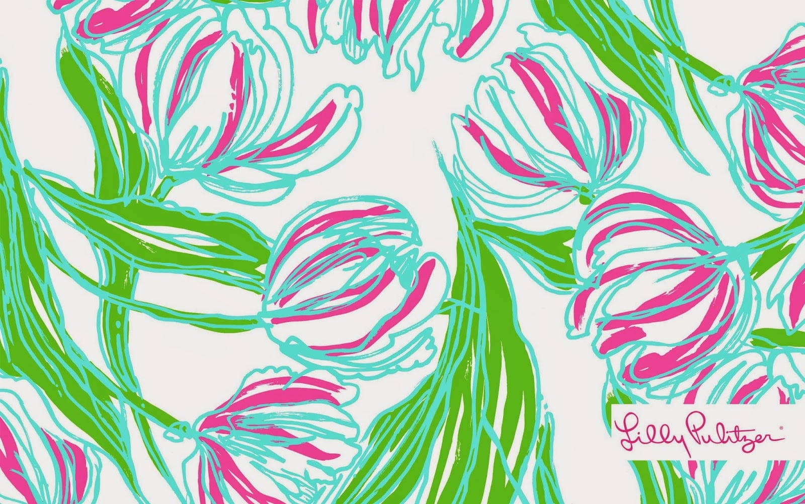 Tulipaner Lilly Pulitzer Skrivebord Bakgrunner