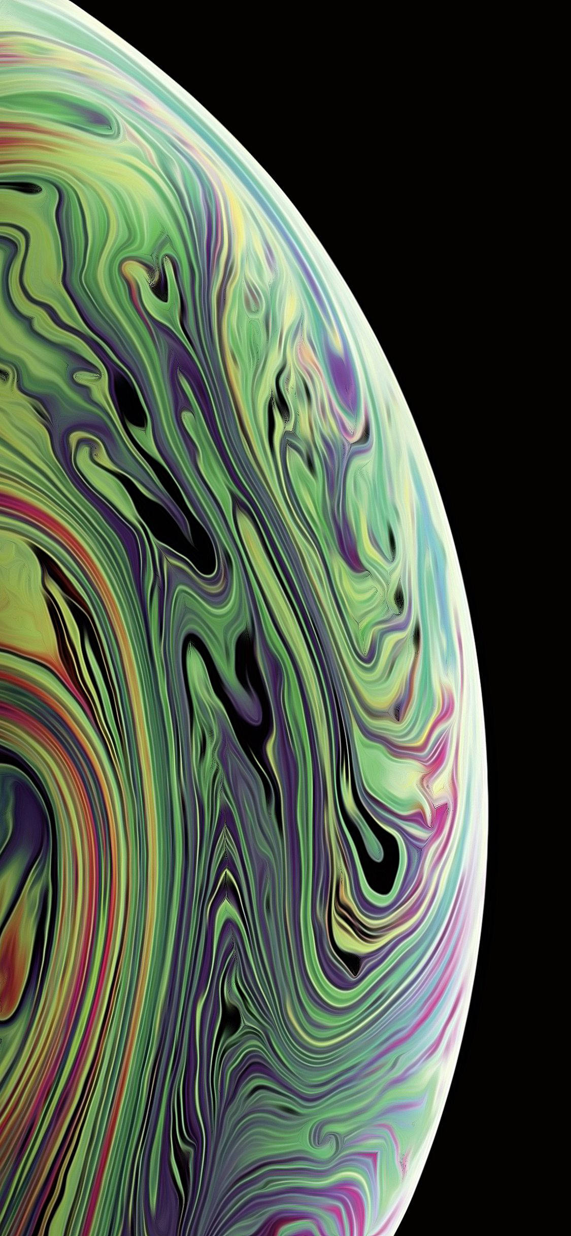 Tung gulgrønn iPhone Xs Bakgrunner
