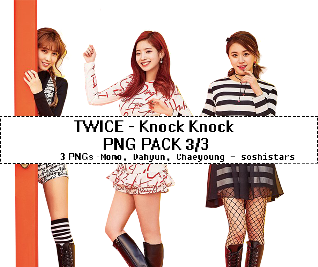 Twice Knock Knock PNG-pakke Bakgrunner