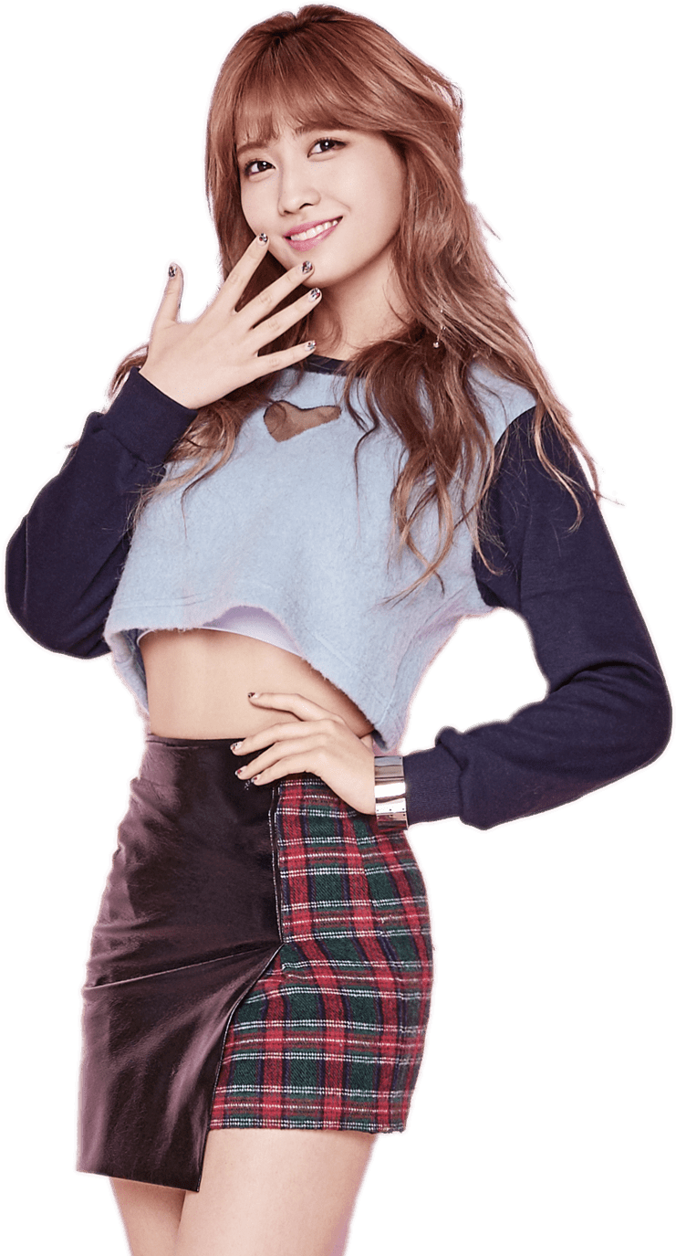Twice-medlem i moterik positur Bakgrunner