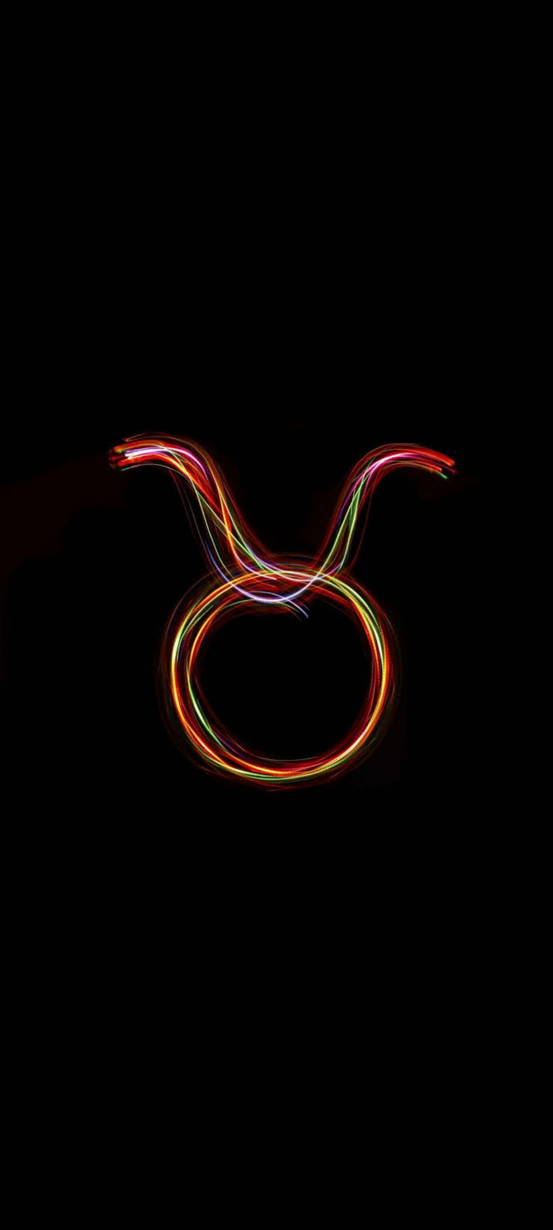 Tyren Fargerikt Neon Symbol Bakgrunner
