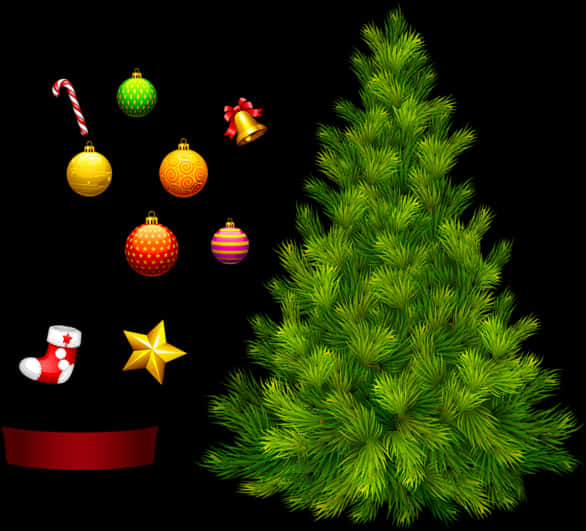 Ubesmykket juletre og pynt Bakgrunner