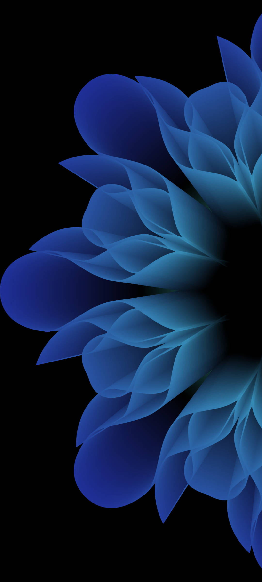 Ugjennomsiktig Blå Blomst Original iPhone 7 Bakgrunner