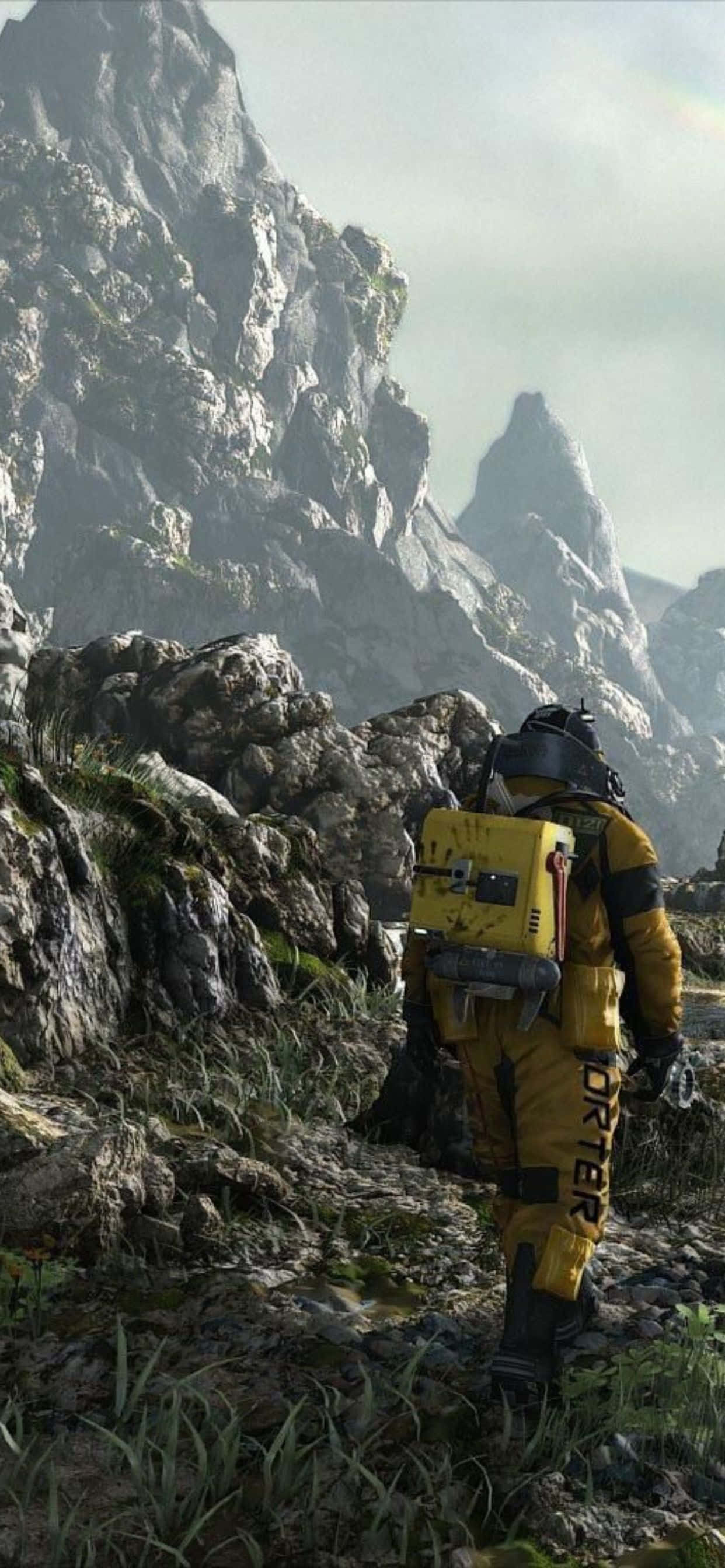 Ujordisk kraft bor i iPhone Xs Max med Death Stranding Bakgrunner