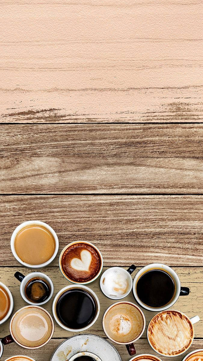 Ulike kaffekopper estetisk Bakgrunner