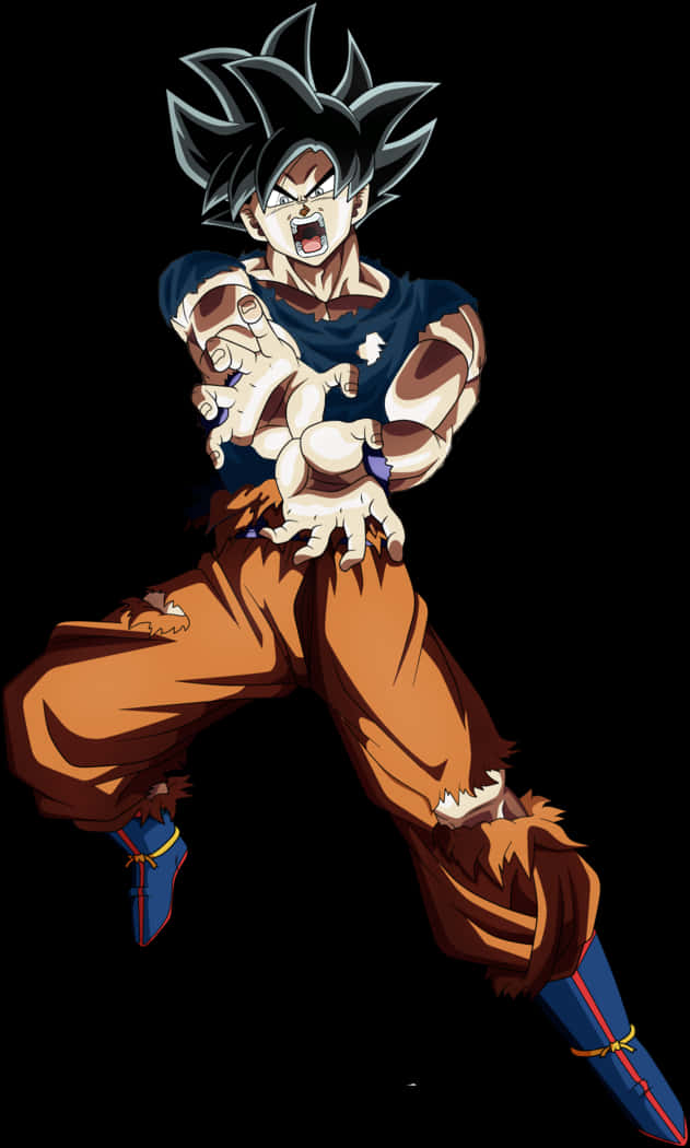Ultra Instinct Goku i kampstilling Bakgrunner