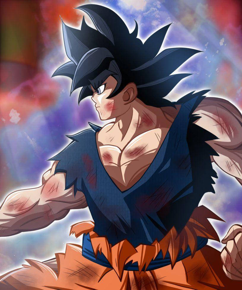 Ultra Instinct Goku i kampstilling Bakgrunner