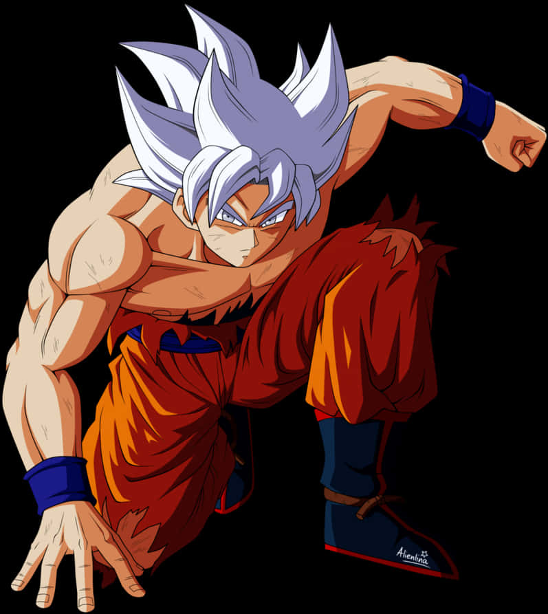 Ultra Instinct Goku i kraftstilling Bakgrunner