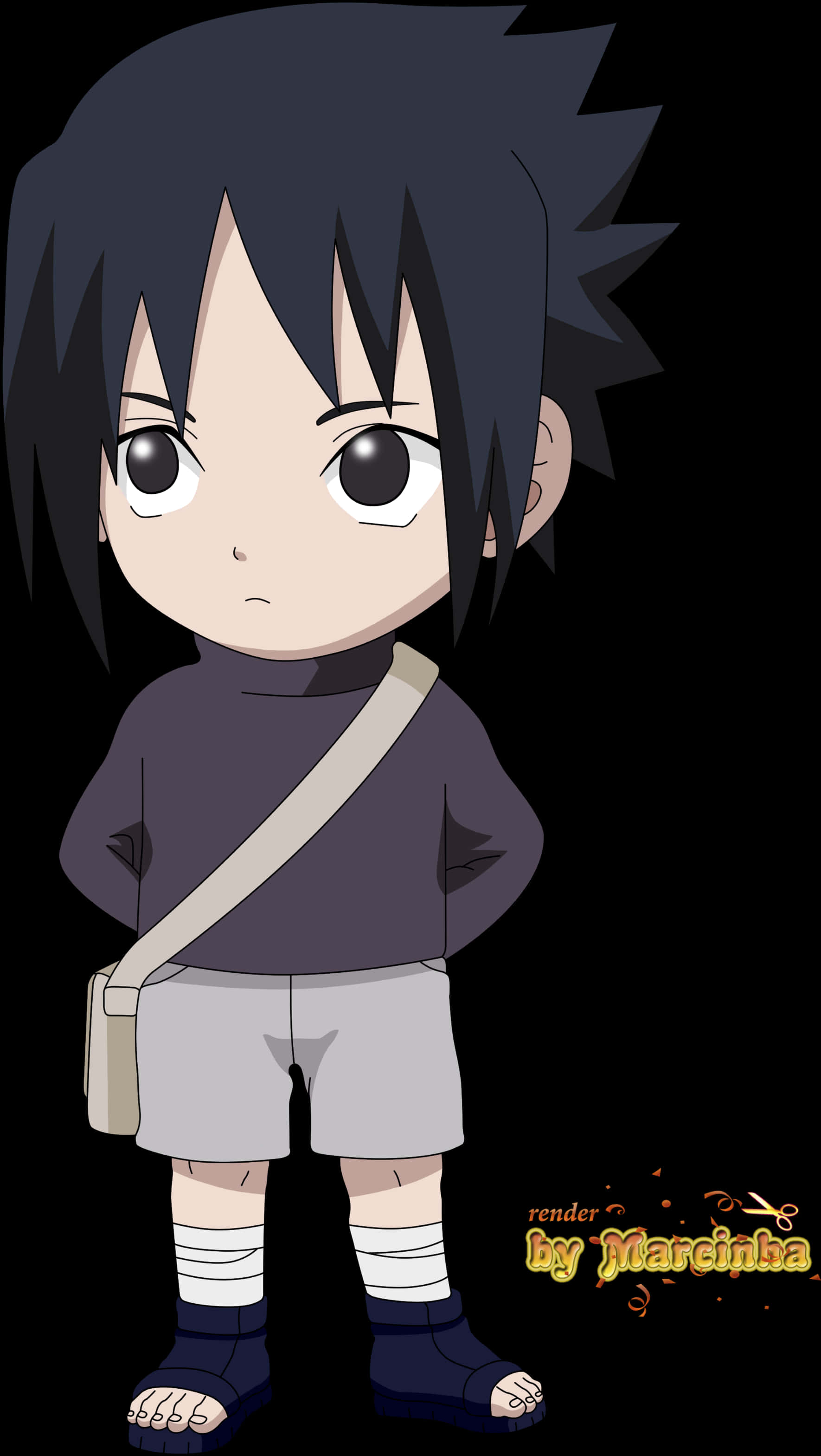 Ung Sasuke Uchiha – Animefigur Bakgrunner