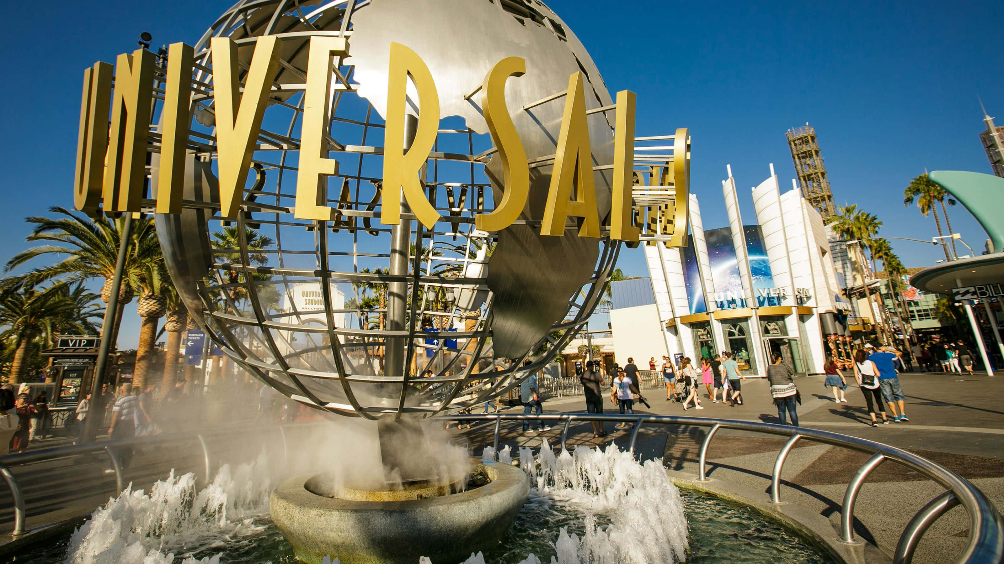 Universal Studios gullestetisk fontene-bilde Bakgrunner