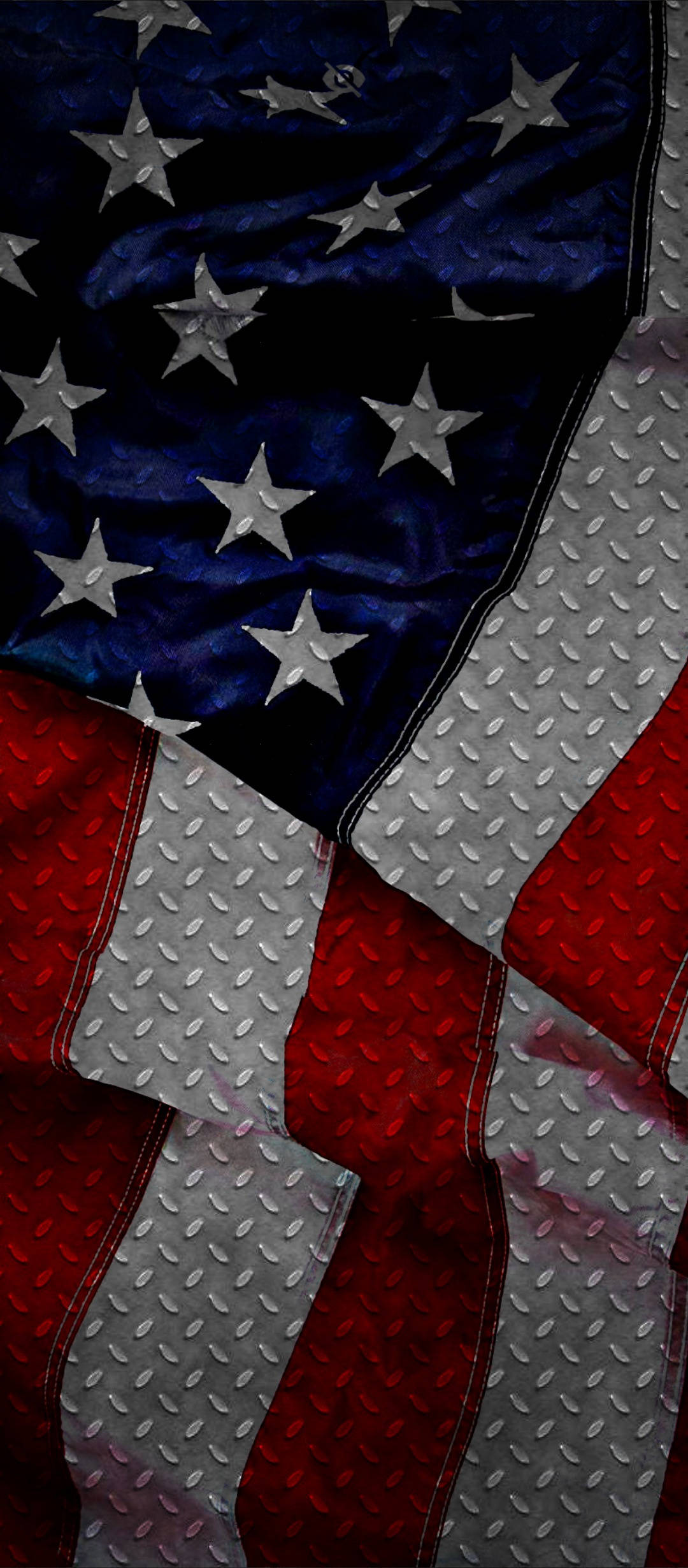 USA-flagget på metallplate Bakgrunner