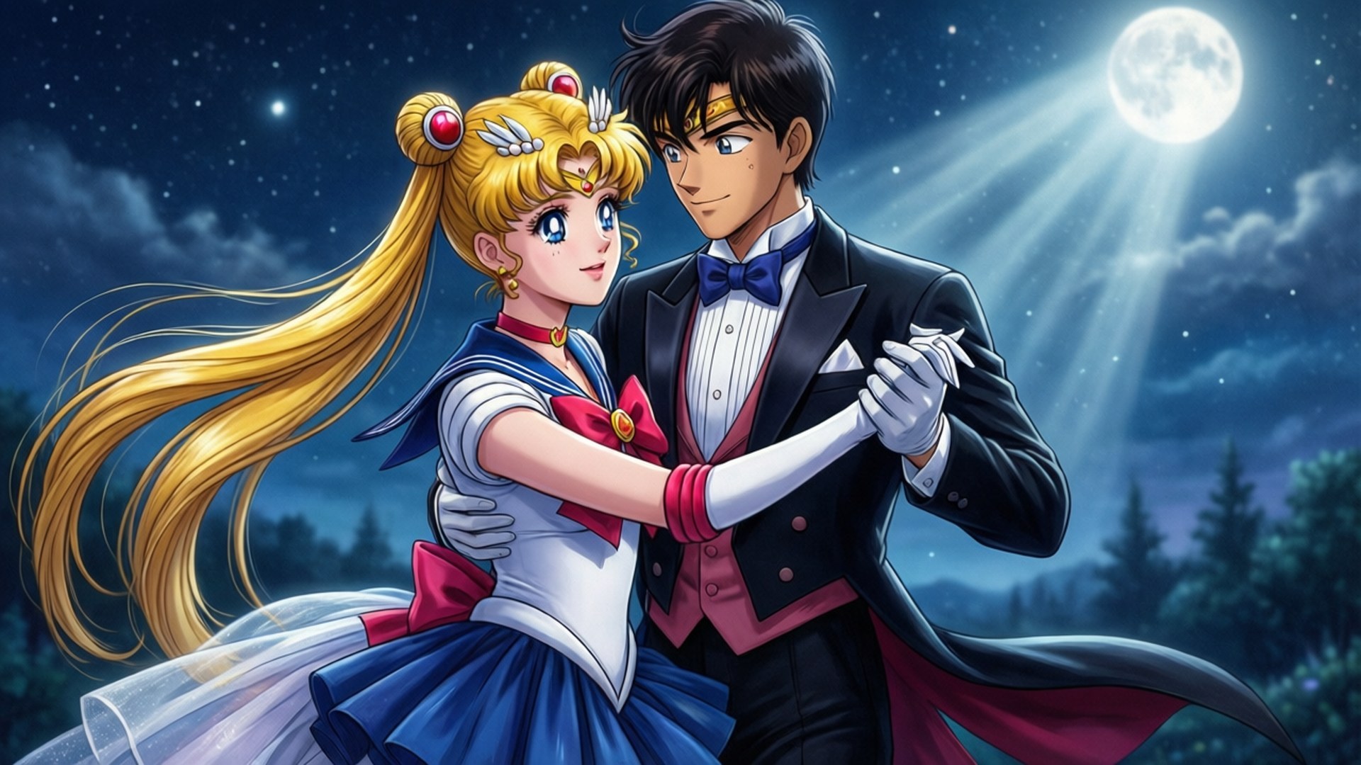 Usagi og Mamoru Måneskinnsdans Bakgrunner