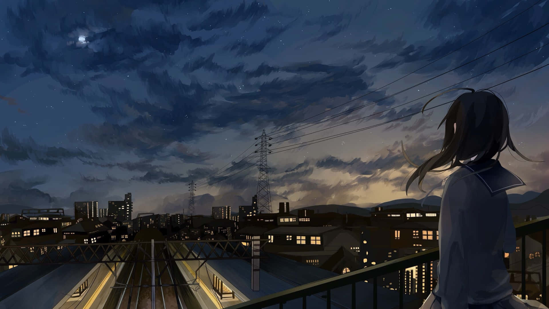 Utforsk de fargerike gatene i Anime City! Bakgrunner