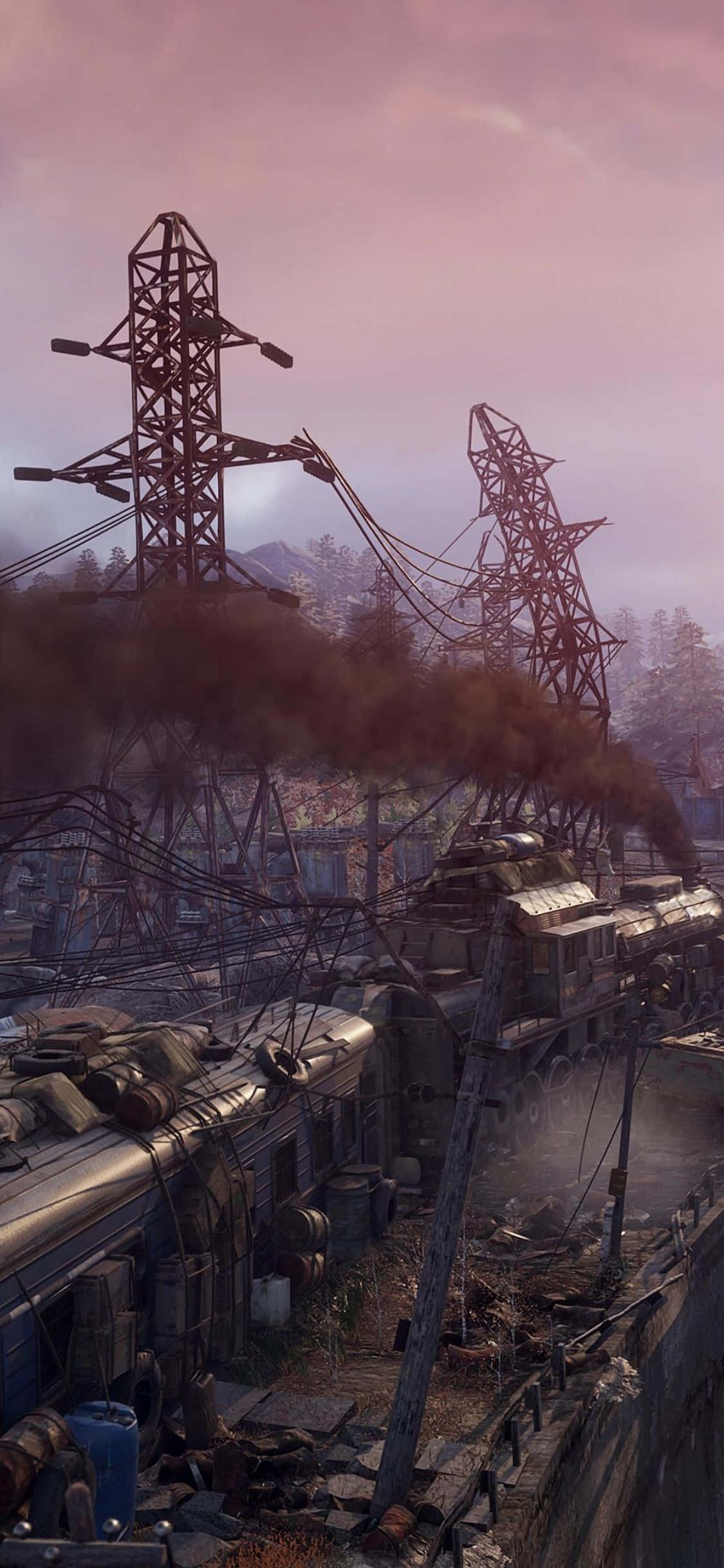Utforsk de postapokalyptiske ødemarkene i Metro Exodus på din iPhone X Bakgrunner