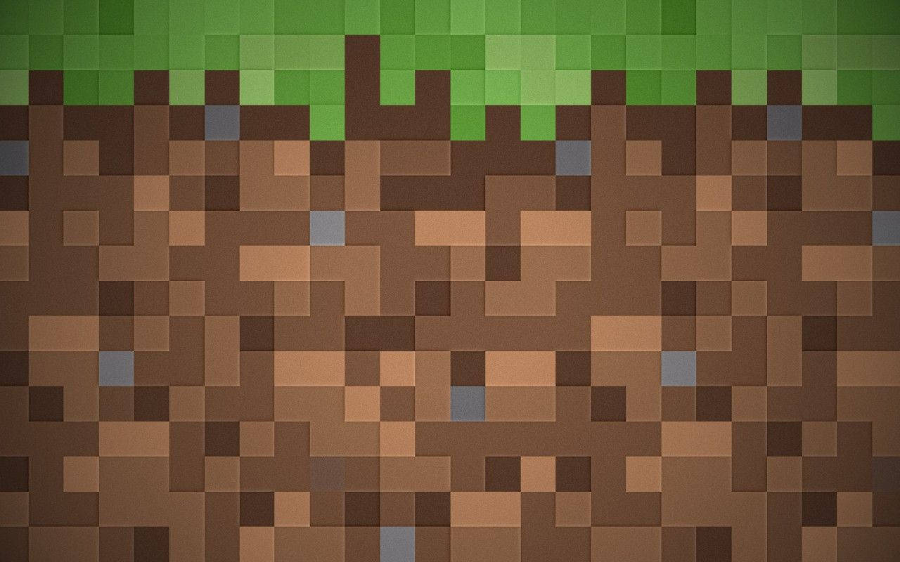 Minecraft jord gress pikselert kunst bakgrunn
