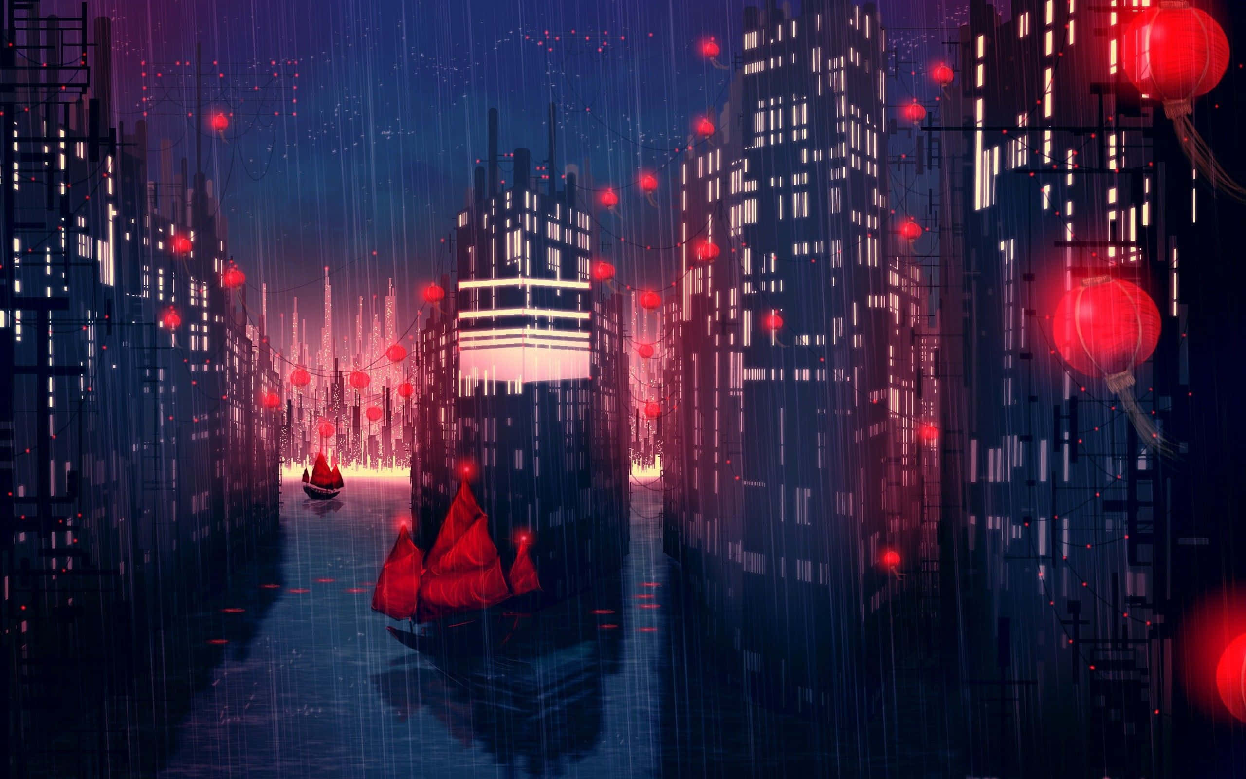 "Utforsk den fargerike verdenen til Anime City!" Bakgrunner