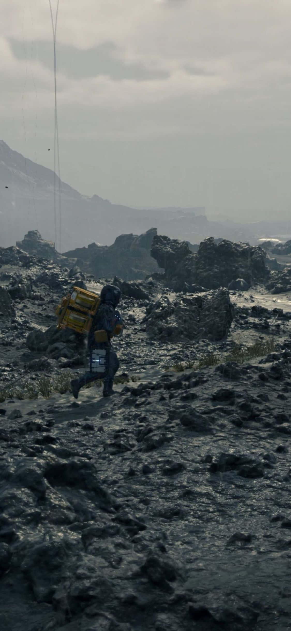'Utforsk den postapokalyptiske verdenen i Death Stranding på din iPhone X!' Bakgrunner
