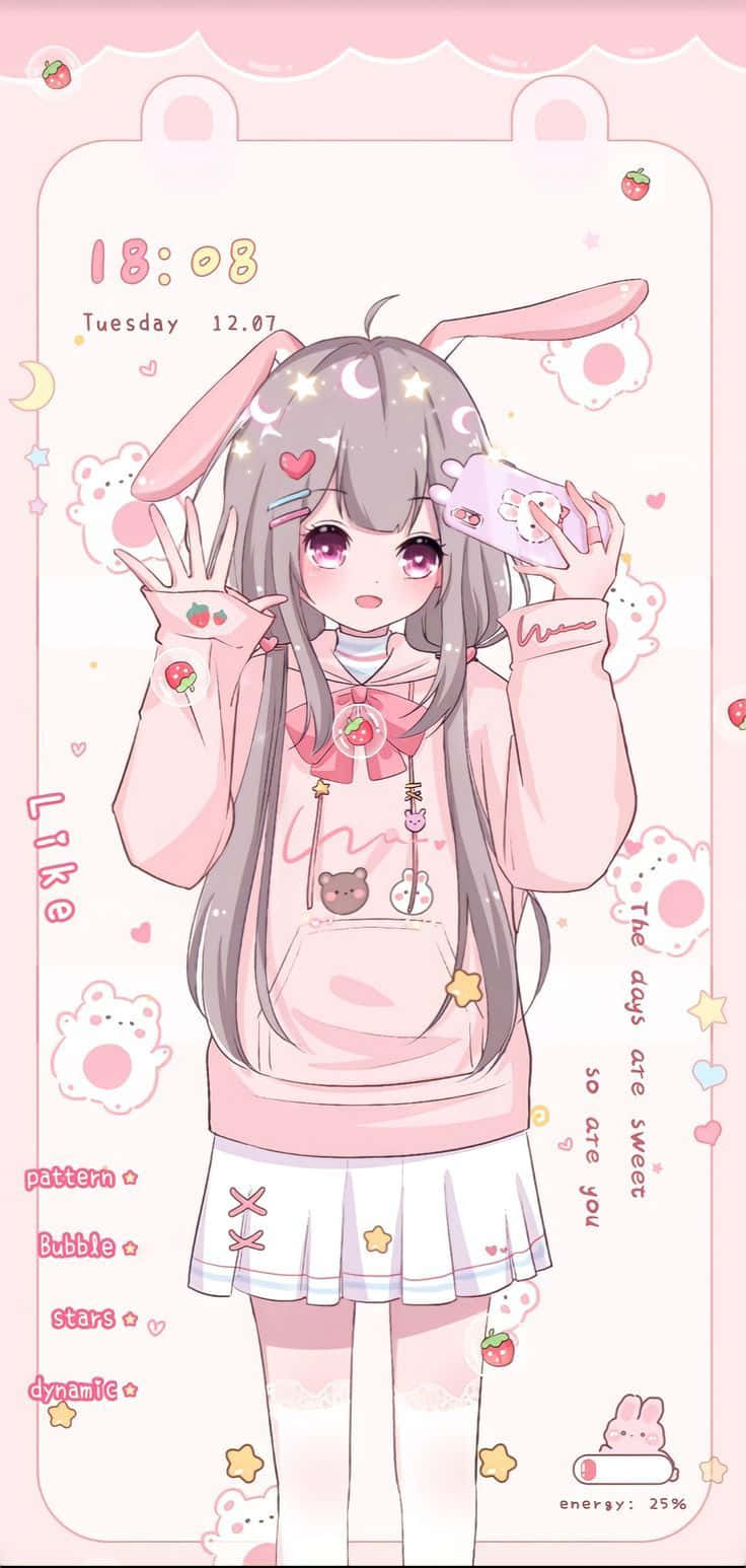 Utforsk den vakre verdenen av Pink Anime Aesthetics Bakgrunner