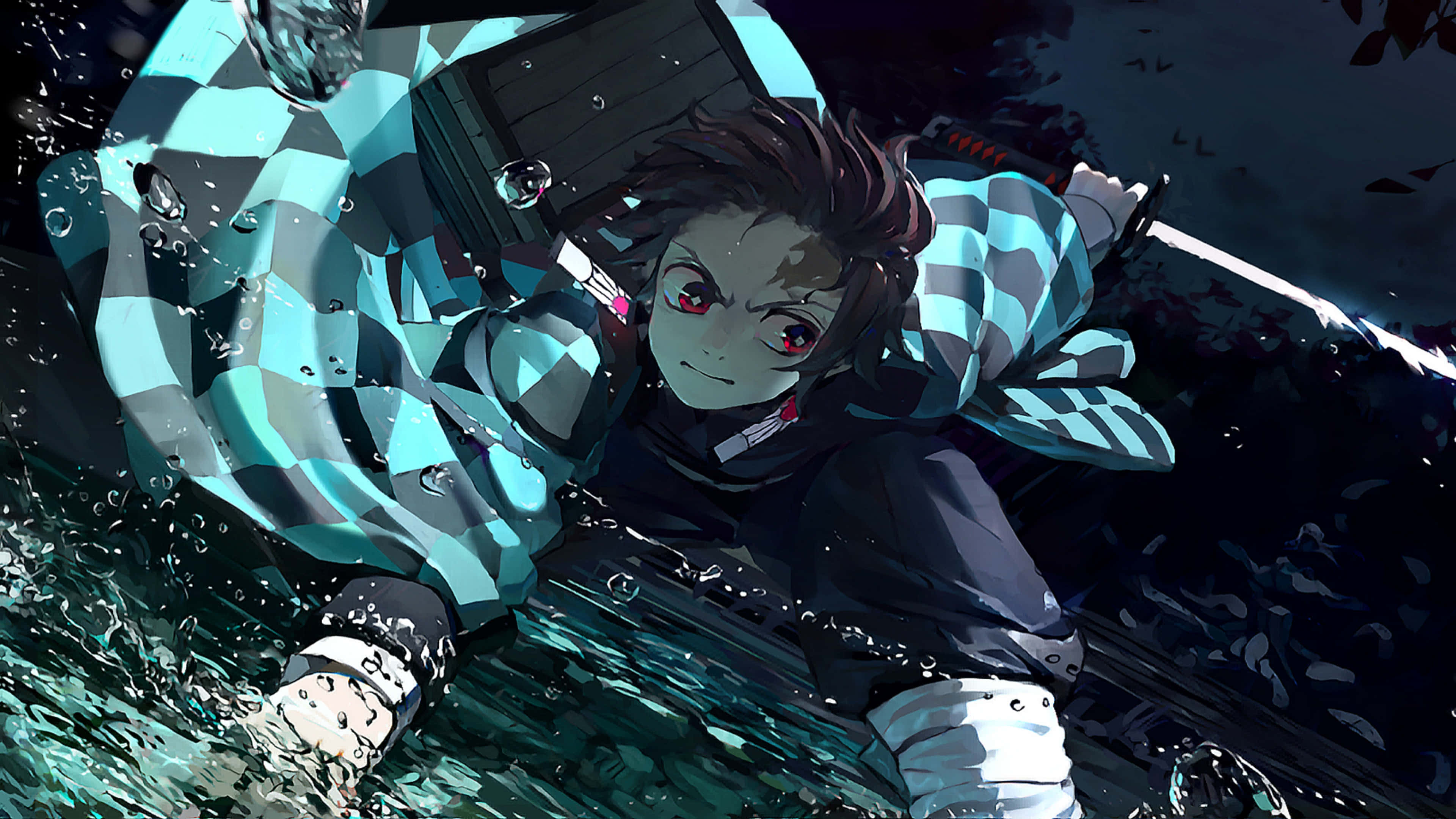 Utforsk en visuelt fortryllende verden i Demon Slayer 4K Bakgrunner