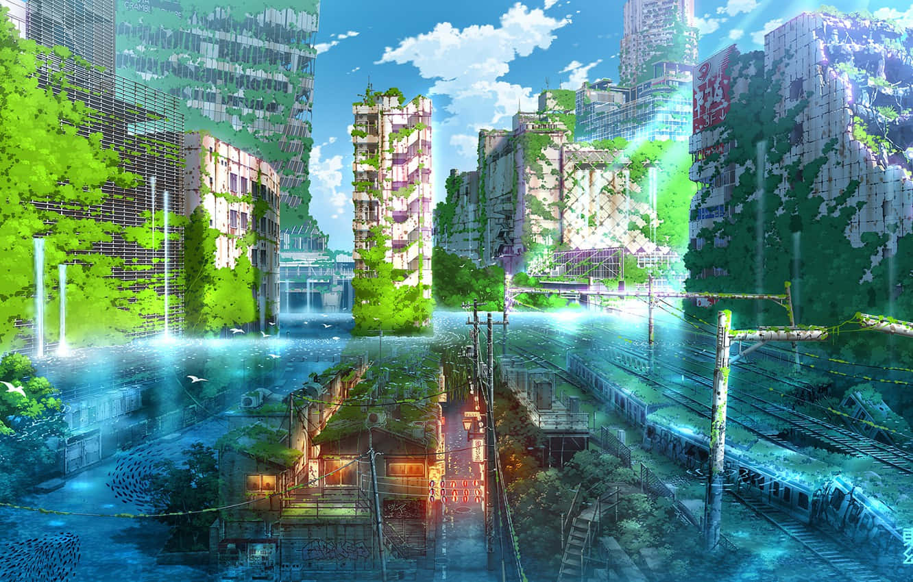 Utforsk mysteriene i det forlatte Tokyo i anime-verdenen Bakgrunner