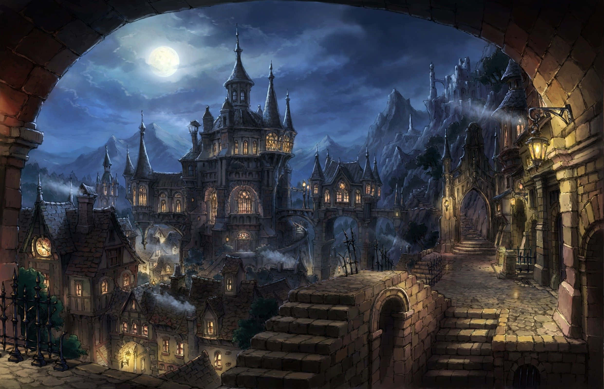 Utløs en verden av undere med Fantasy Art Bakgrunner
