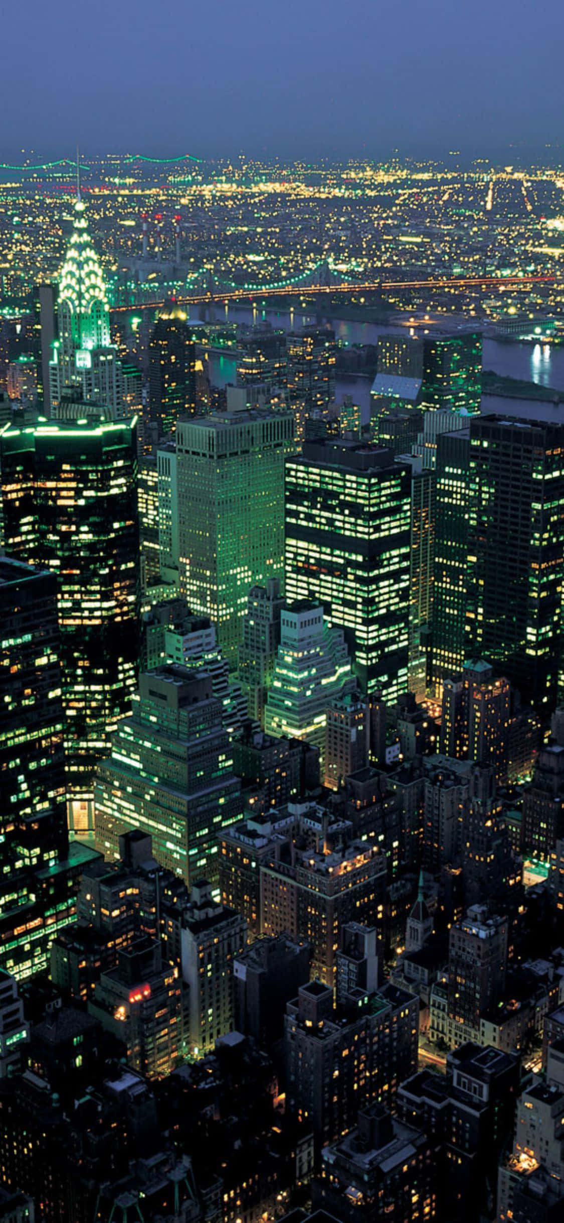 Utsikt over New Yorks skyline fra iPhone X Bakgrunner