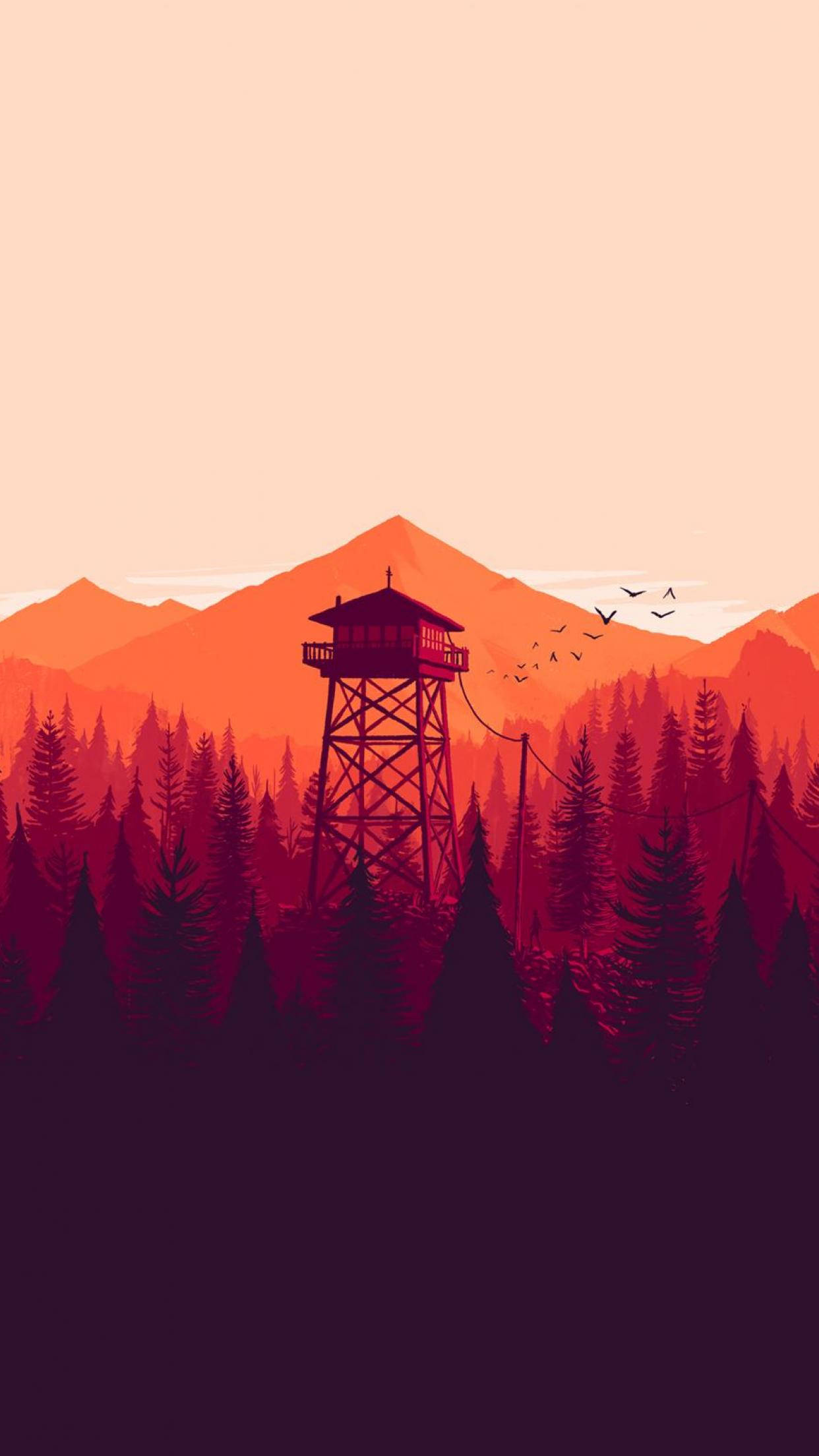 Utsiktstårn i skogen indie-telefon Bakgrunner