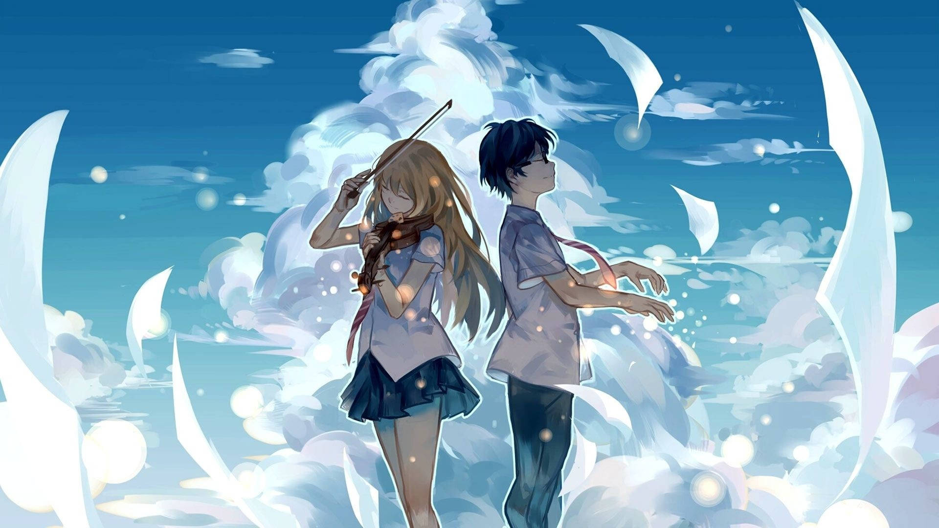 Vakker Anime Your Lie In April Bakgrunner