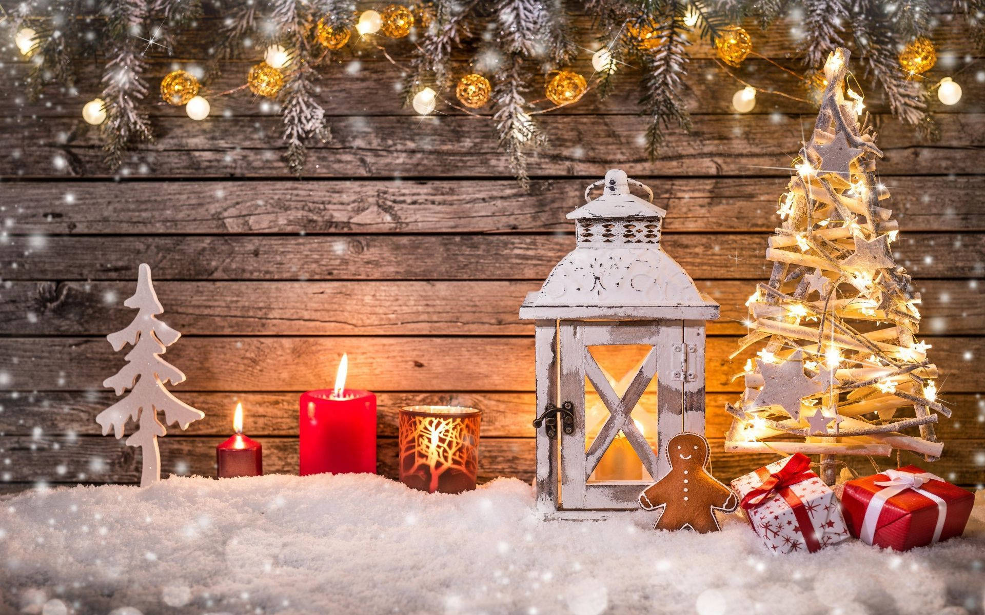 Vakker julelykt i hvitt Bakgrunner