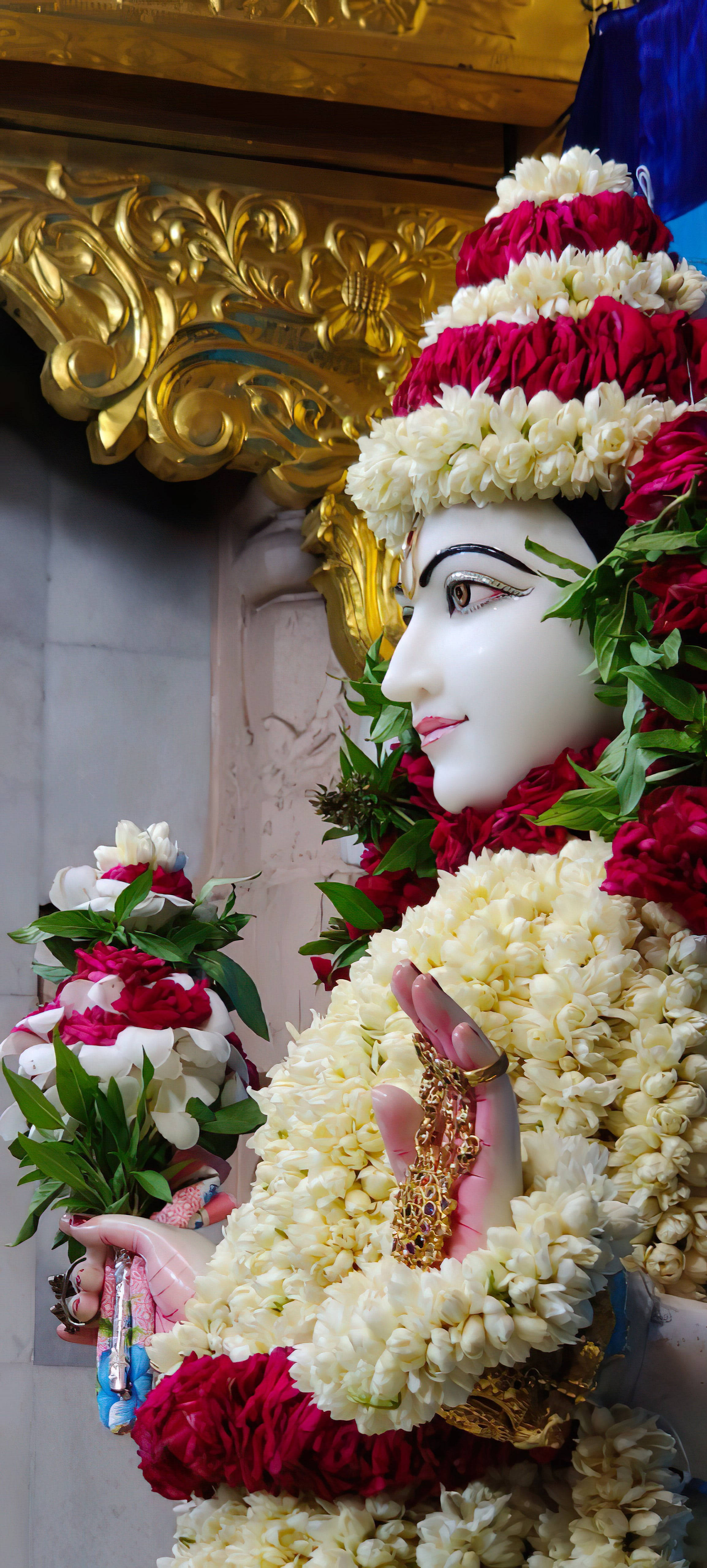 Vakker Krishna Maharaj-statue Bakgrunner