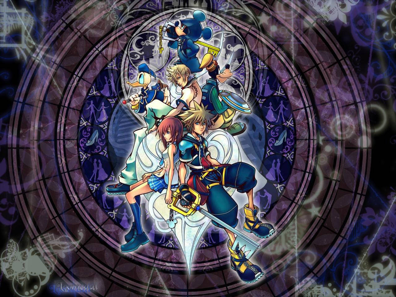 Vakkert Kingdom Heart-logo Bakgrunner