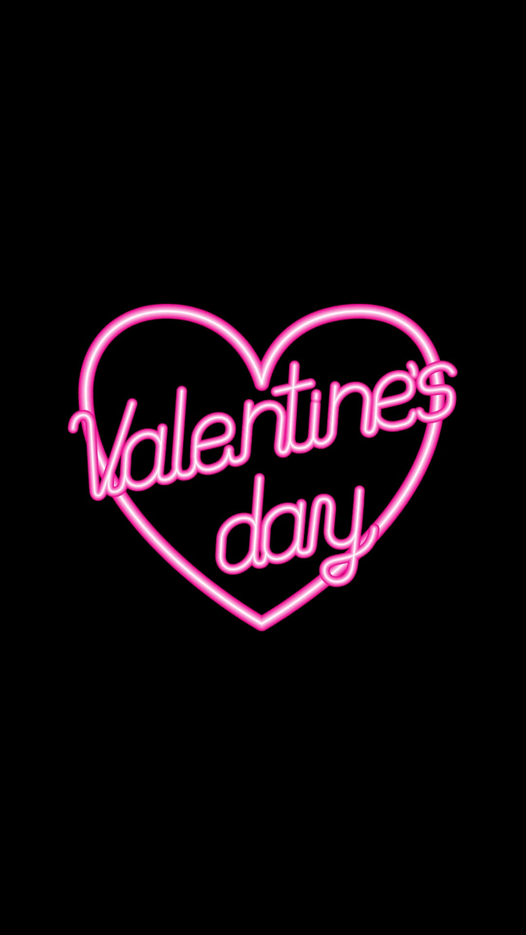 Valentine's Day Telefon Rosa Neonlys Bakgrunner