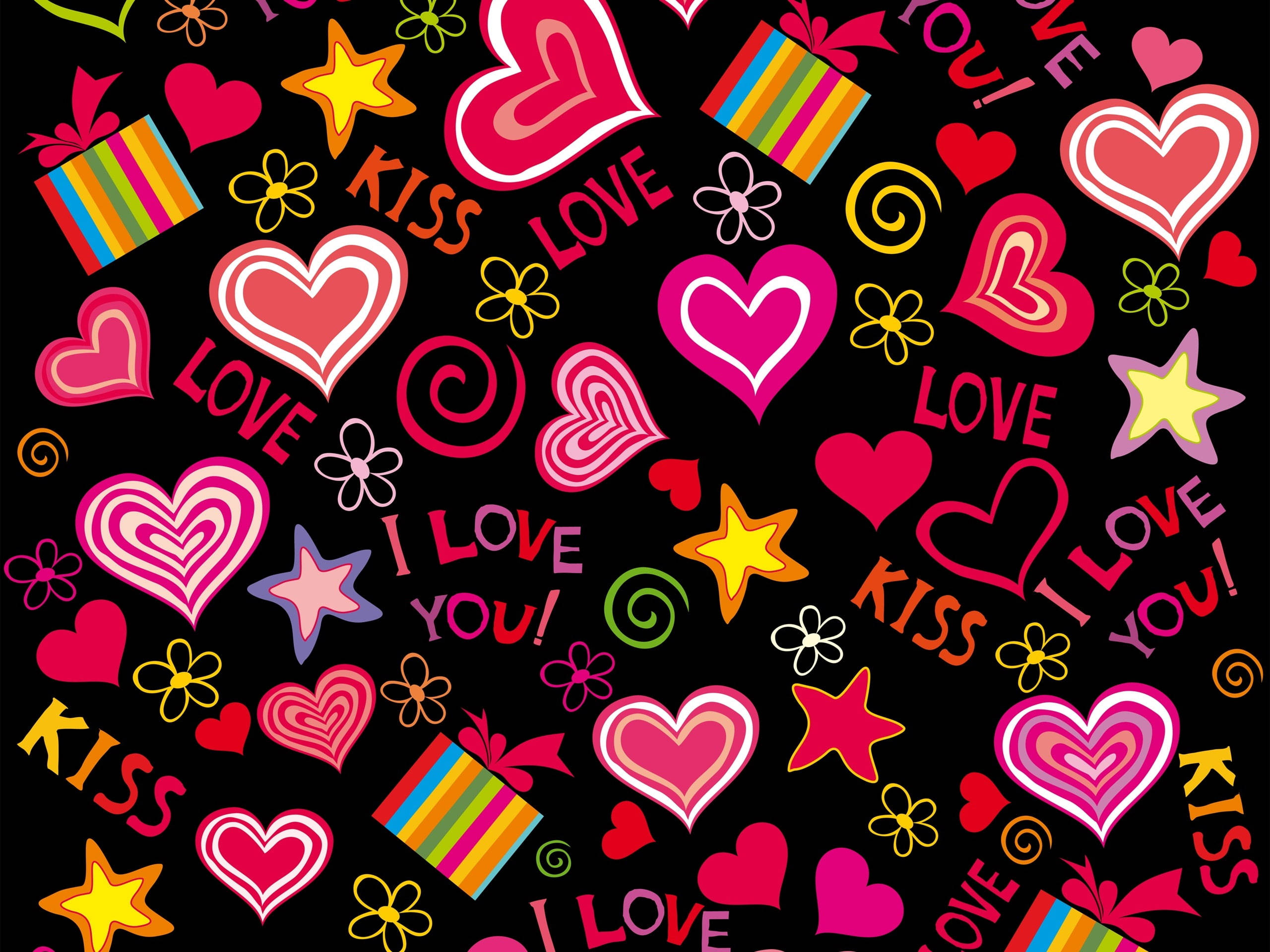 Valentinshjerter bakgrunnsdesign Bakgrunner