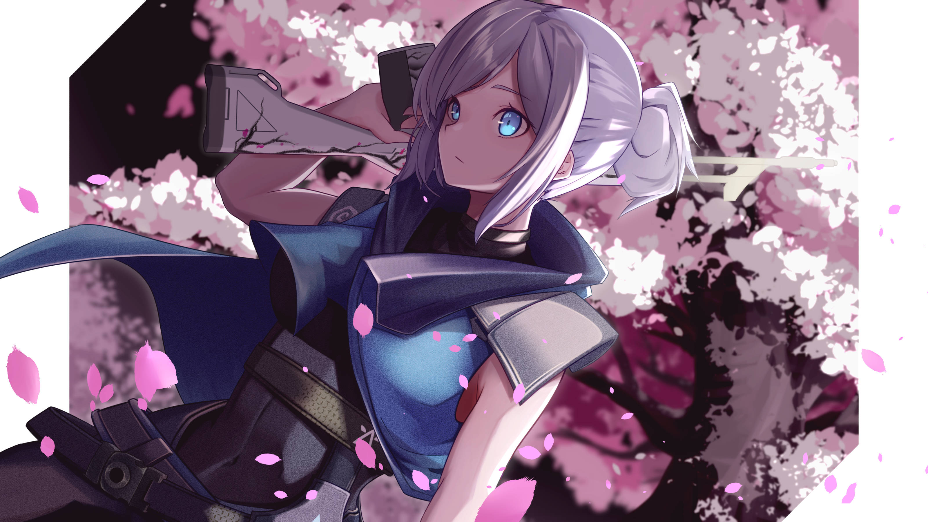 Valorant Jett Anime-stil Kunst Bakgrunner