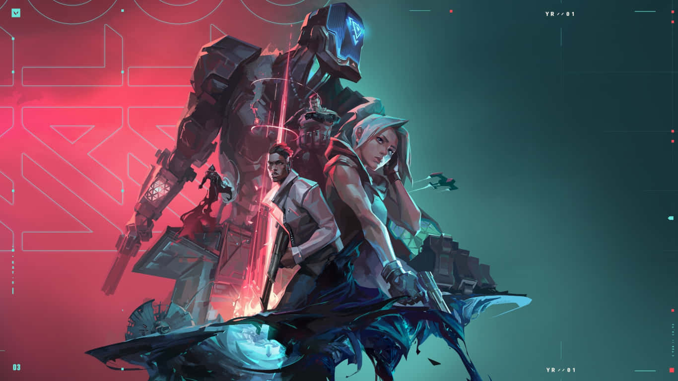 'Valorants intense action i 1366x768' Bakgrunner