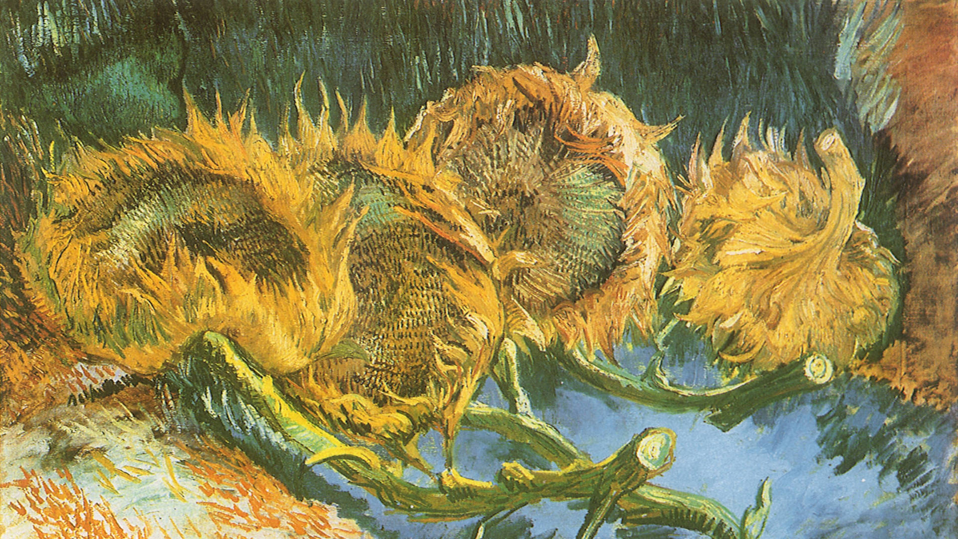 Van Gogh-solsikke Bakgrunner