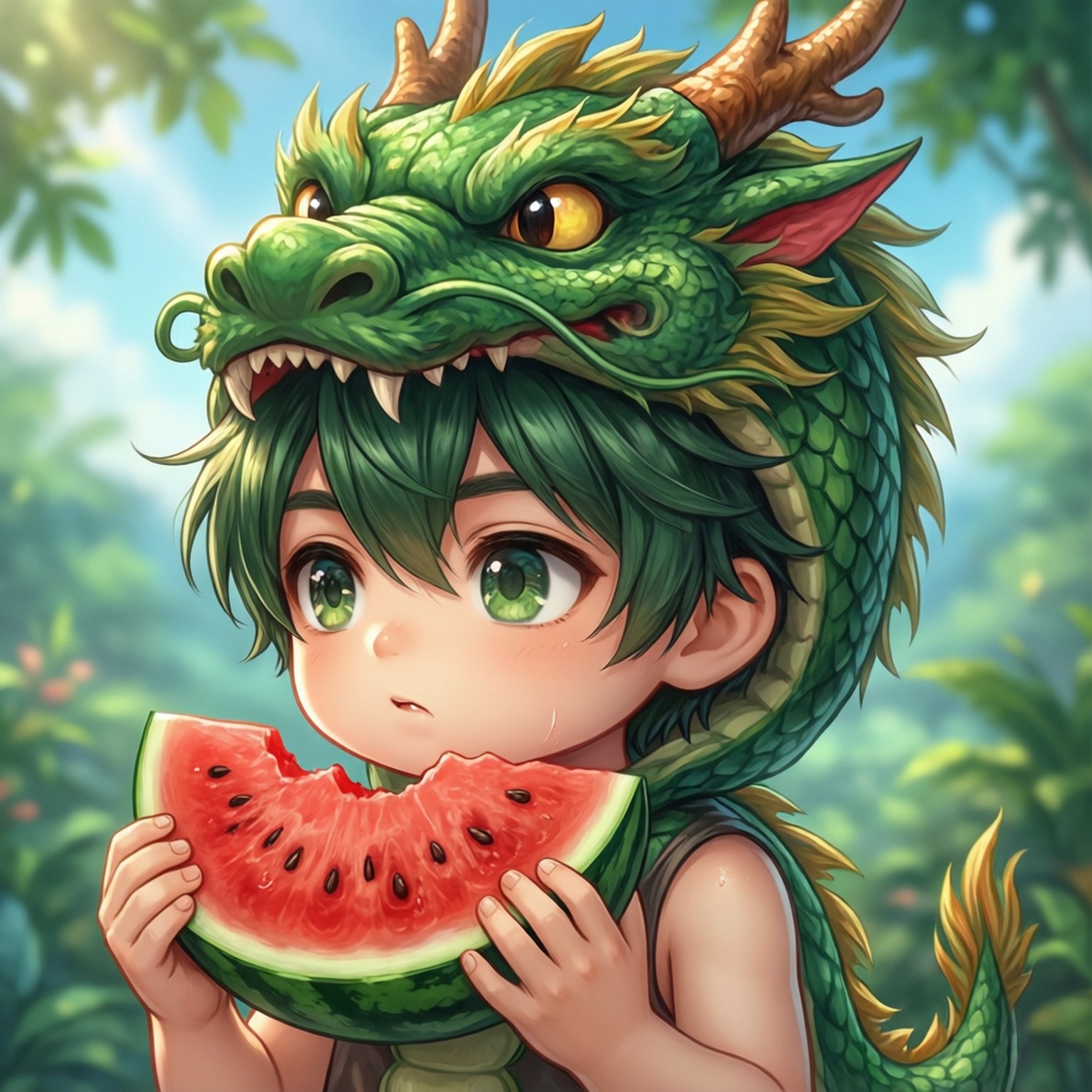 Vannmelon-dragehatt Bakgrunner