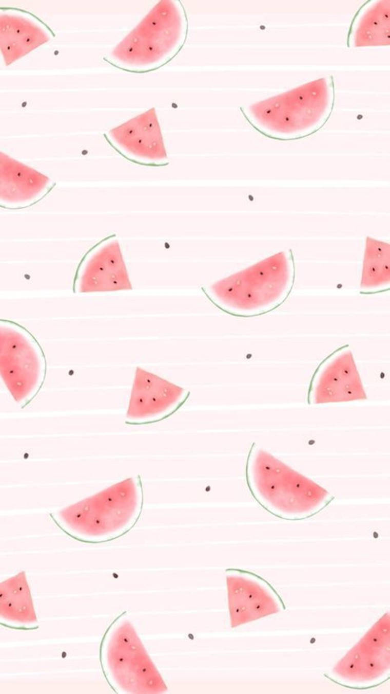 Vannmelonbiter Jentete iPhone Bakgrunner