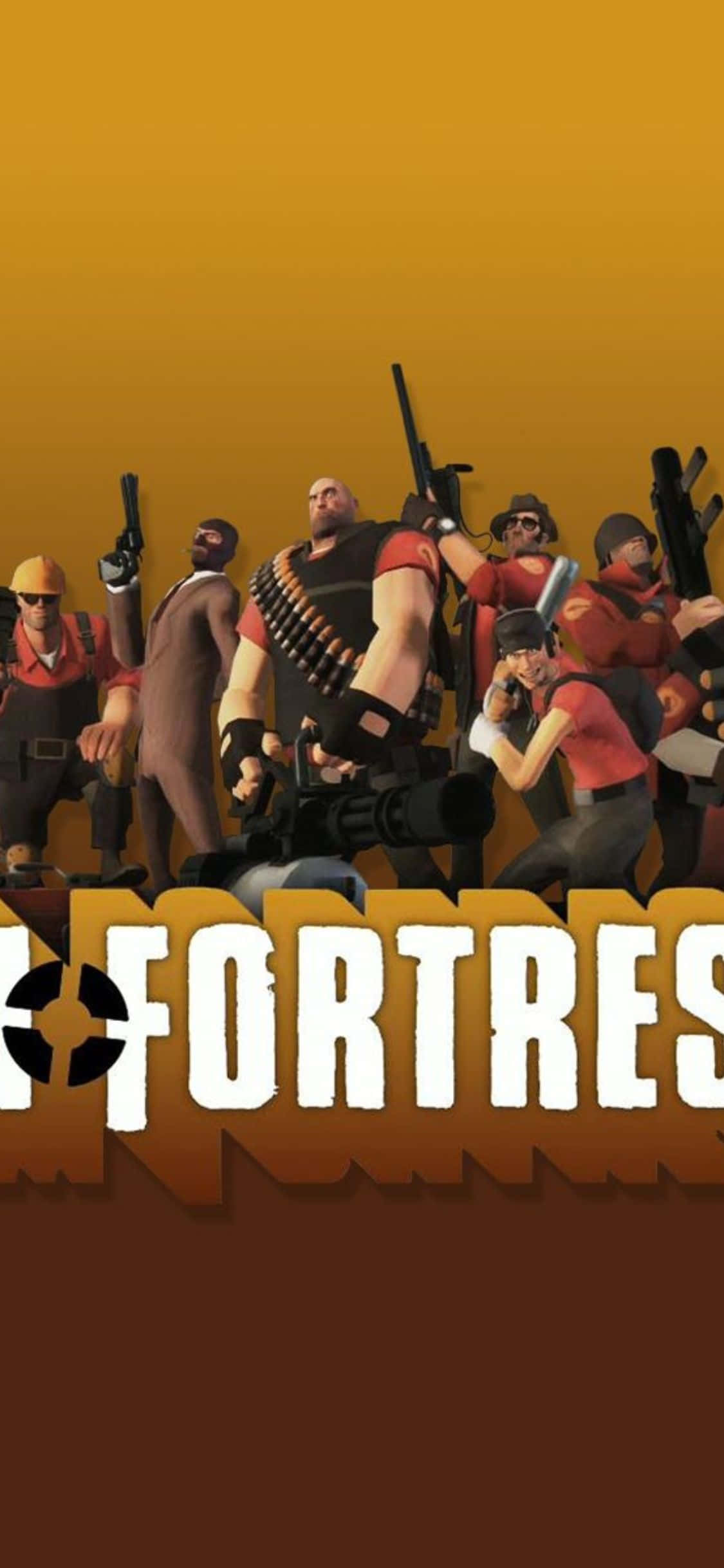 Våpen for Team Fortress 2 i iPhone Xs Bakgrunn Bakgrunner